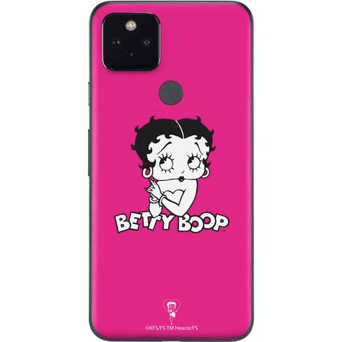 Betty Boop Pink Background Google Pixel 4a 5G Skin
